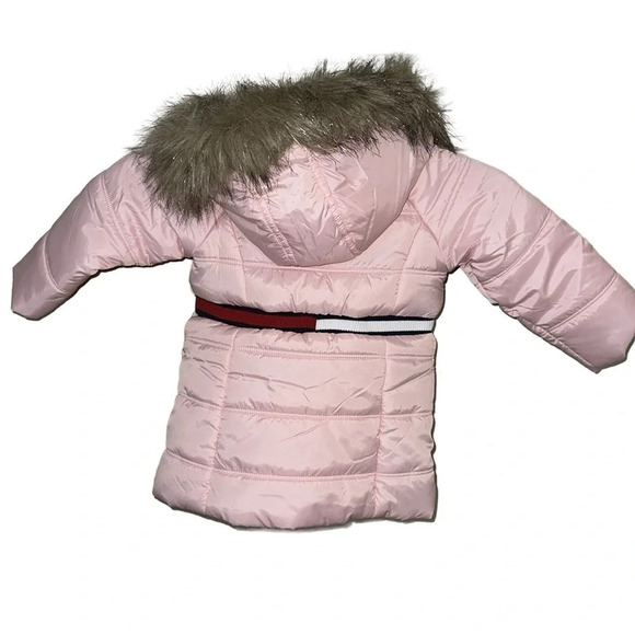 Tommy Hilfiger Pink Puffy Winter Coat Size 18 Months - Picture 3 of 4